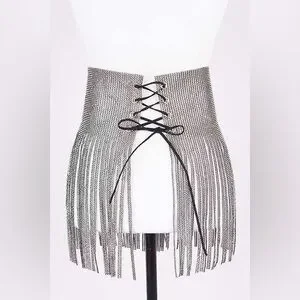 Accessories | Silver Rhinestone Corset Skirt Statement Belt  display picture 2